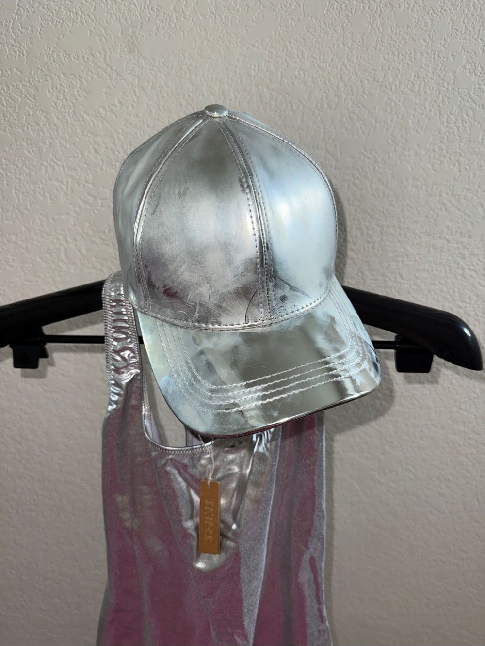 Metallic Silver Baseball Cap - Unbranded